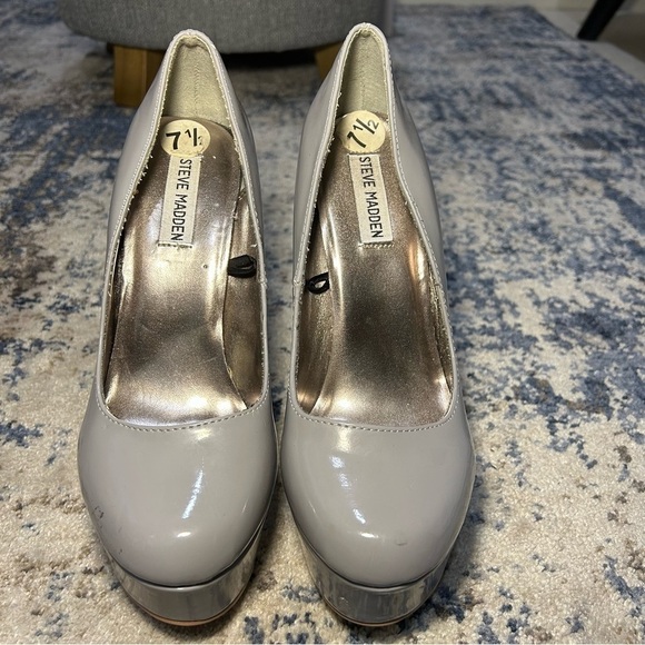 Steve Madden P-Raven Gray Platform Heels Size 7.5 - Picture 10 of 16